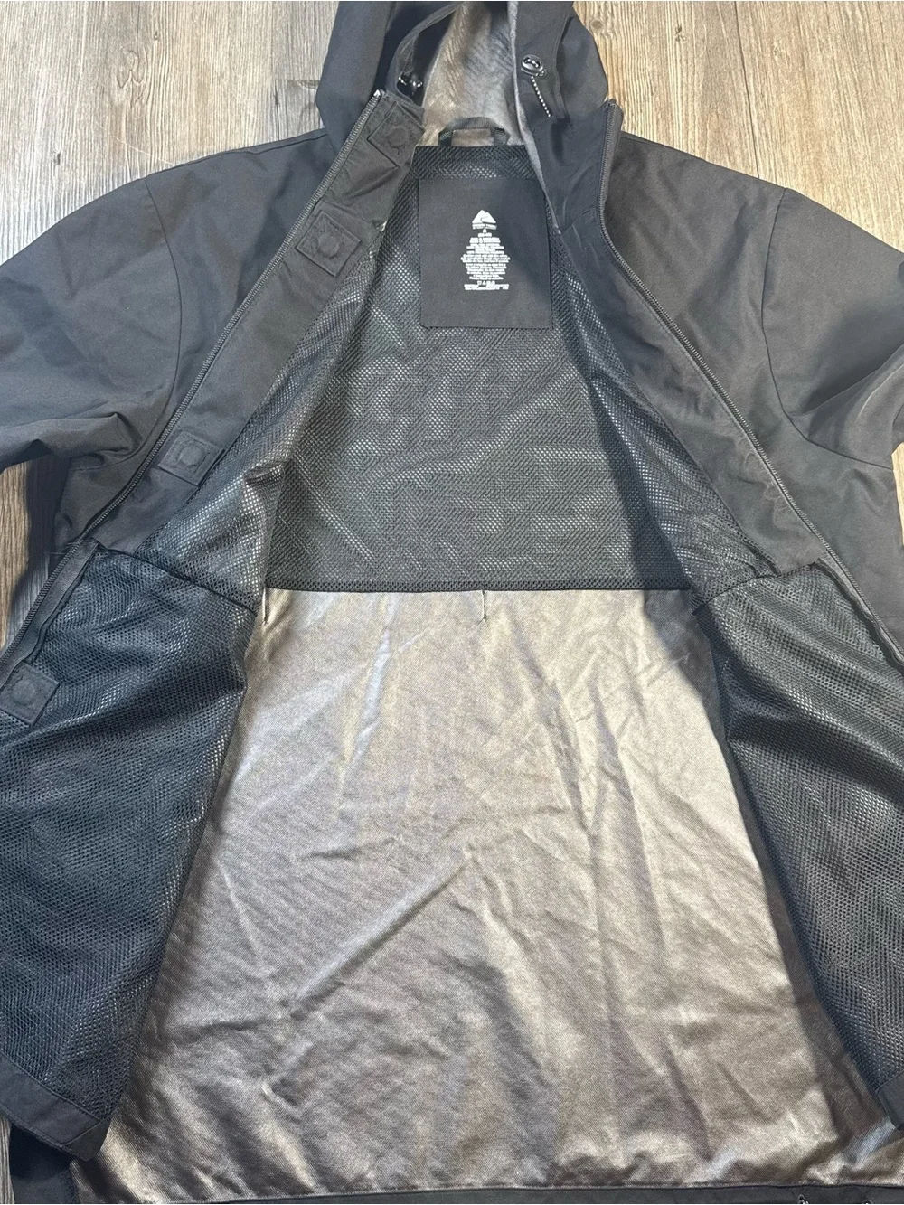 Ozark Trail Black Hooded wind breaker with Mesh Lining